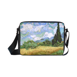 Van Gogh Wheat Field Cypresses Nature Landscape Classic Cross-body Nylon Bags (Model 1632)