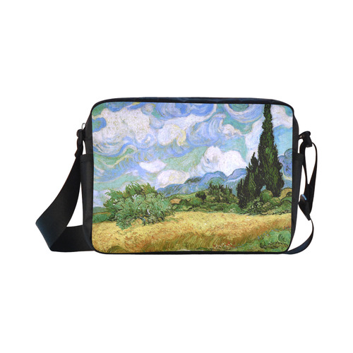 Van Gogh Wheat Field Cypresses Nature Landscape Classic Cross-body Nylon Bags (Model 1632)