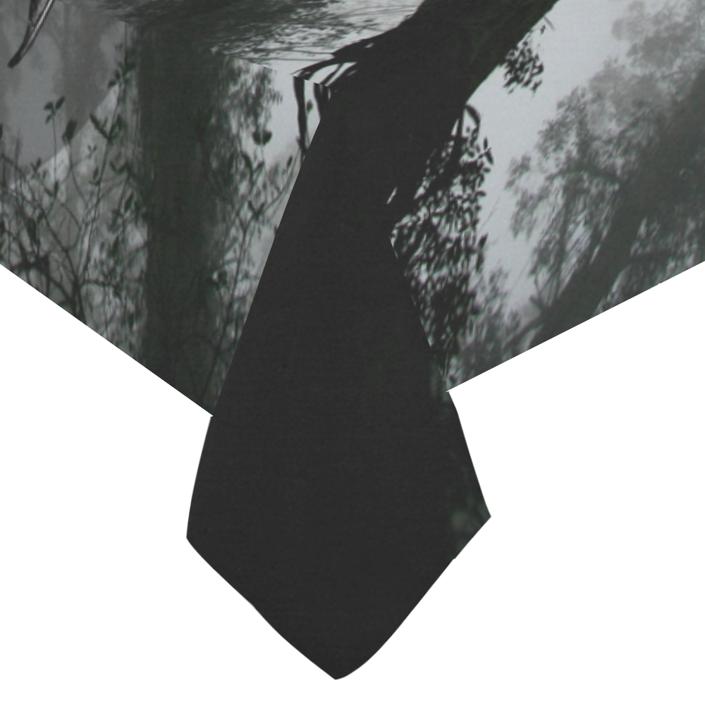 collage_ The The Nightfall _ Gloria Sánchez Cotton Linen Tablecloth 60"x120"