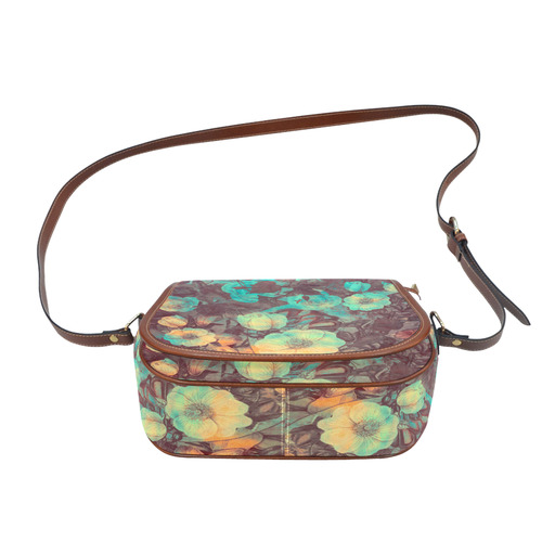 flowers Saddle Bag/Large (Model 1649)