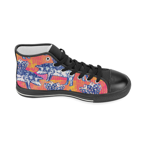 Little flying pigs Women's Classic High Top Canvas Shoes (Model 017)