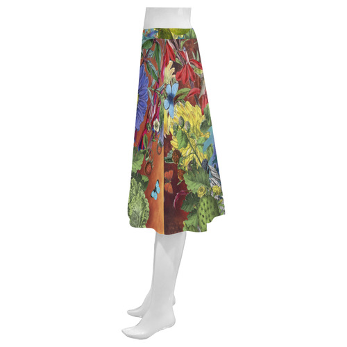 collage_enbandeja_lehaim Mnemosyne Women's Crepe Skirt (Model D16)