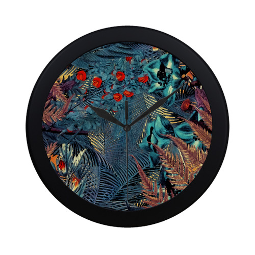 flowers Circular Plastic Wall clock