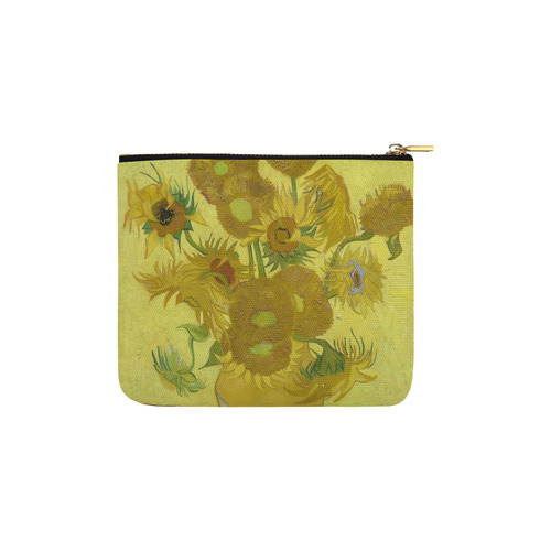 Van Gogh Sunflowers Floral Fine Art Carry-All Pouch 6''x5''