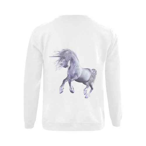 A dreamlike unicorn wades through the water Gildan Crewneck Sweatshirt(NEW) (Model H01)