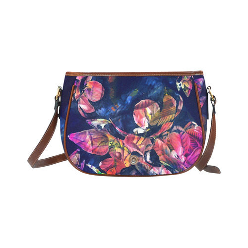 flowers Saddle Bag/Large (Model 1649)