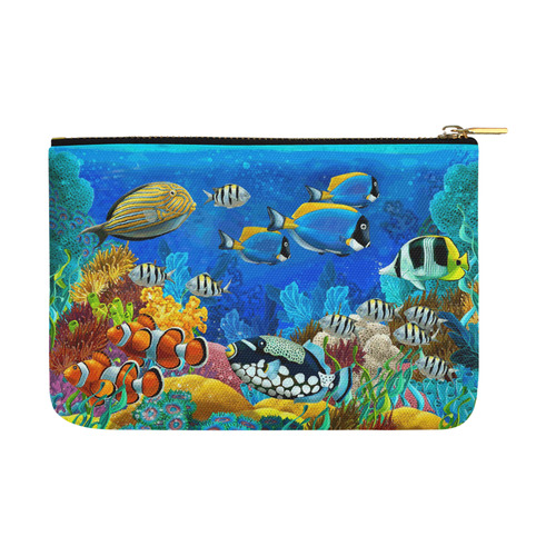 Clown Fish Tropical Coral Reef Carry-All Pouch 12.5''x8.5''