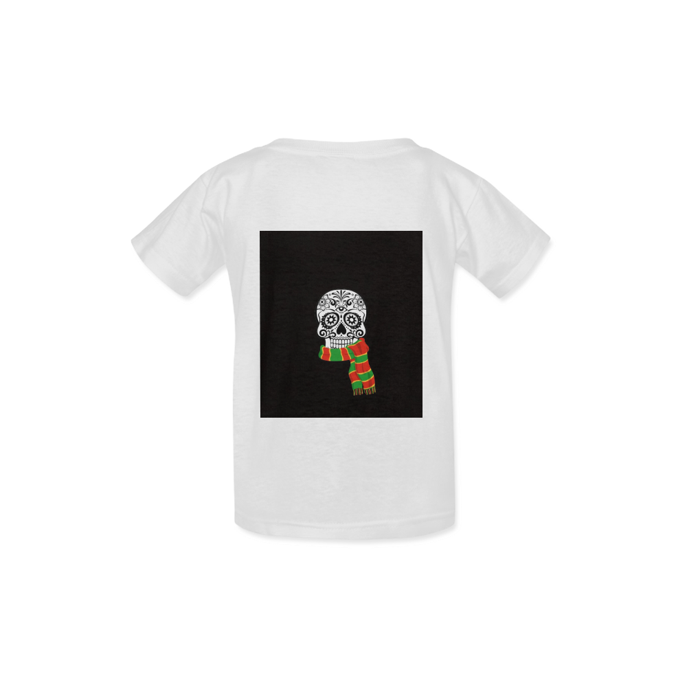 funny skull with scarf Kid's  Classic T-shirt (Model T22)