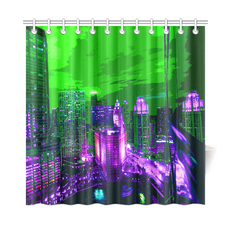 Chicago PopArt 20161104 Shower Curtain 72"x72"