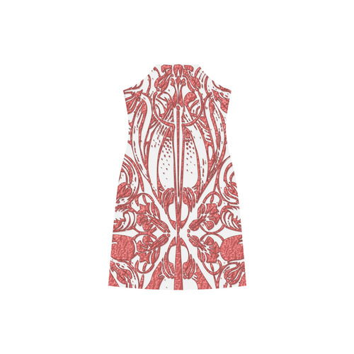 Lace Red V-Neck Open Fork Long Dress(Model D18)