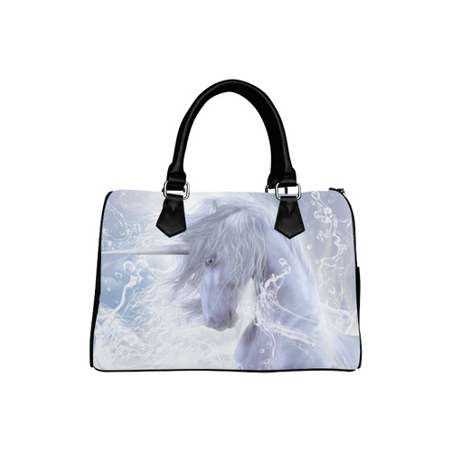 A dreamlike unicorn wades through the water Boston Handbag (Model 1621)