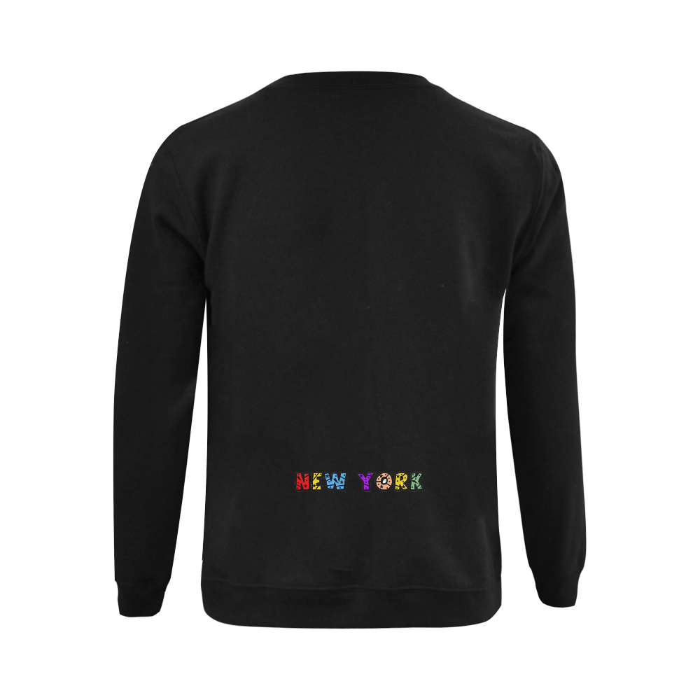 New York by Popart Lover Gildan Crewneck Sweatshirt(NEW) (Model H01)