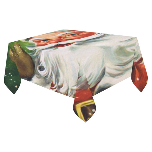 A cute Santa Claus Face - Christmas Cotton Linen Tablecloth 52"x 70"