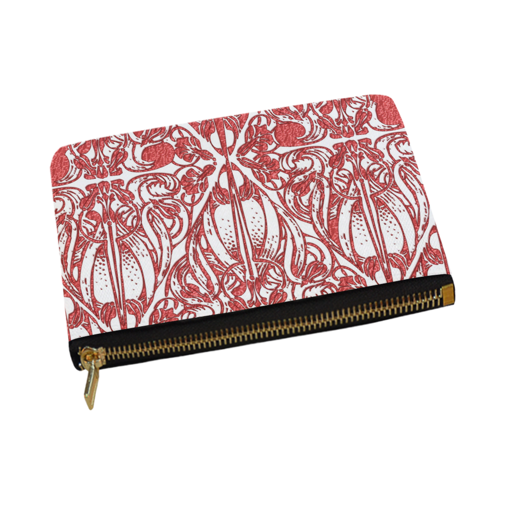 Lace Red Carry-All Pouch 12.5''x8.5''