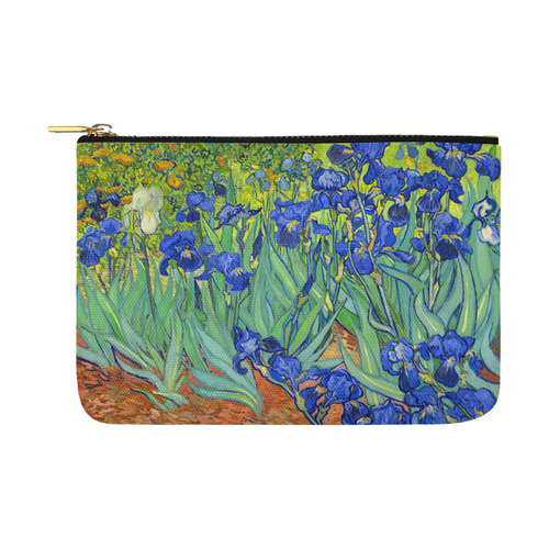 Van Gogh Irises Fine Floral Art Carry-All Pouch 12.5''x8.5''