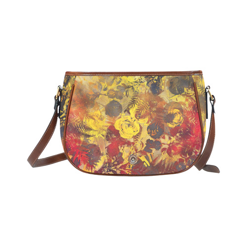 flowers Saddle Bag/Large (Model 1649)