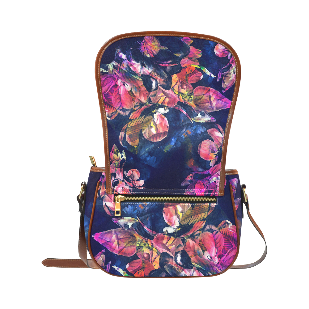 flowers Saddle Bag/Large (Model 1649)