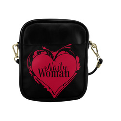 NASTY WOMAN ART HEART for powerwomen Sling Bag (Model 1627)
