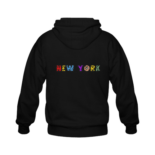 New York by Popart Lover Gildan Full Zip Hooded Sweatshirt (Model H02)
