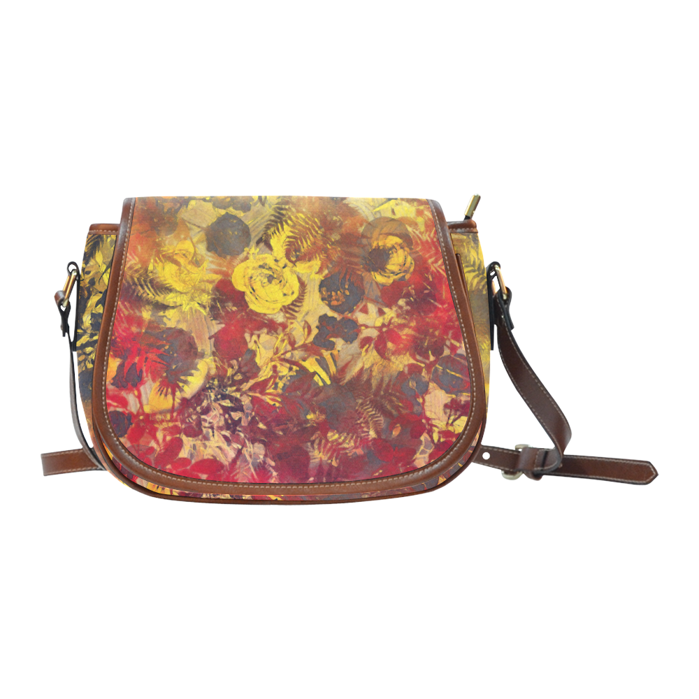 flowers Saddle Bag/Large (Model 1649)