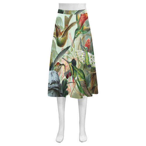 collage_mementomori_gloriasanchez1 Mnemosyne Women's Crepe Skirt (Model D16)
