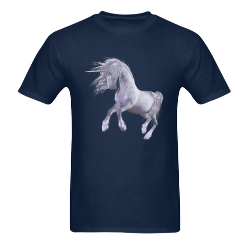 A dreamlike unicorn wades through the water Men's T-Shirt in USA Size (Two Sides Printing)