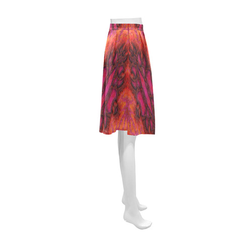 Pink Orange 3D Fractal Pattern Athena Women's Short Skirt (Model D15)