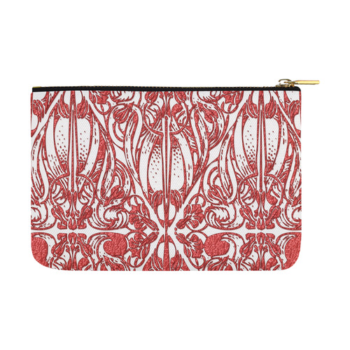 Lace Red Carry-All Pouch 12.5''x8.5''