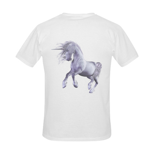 A dreamlike unicorn wades through the water Men's Slim Fit T-shirt (Model T13)