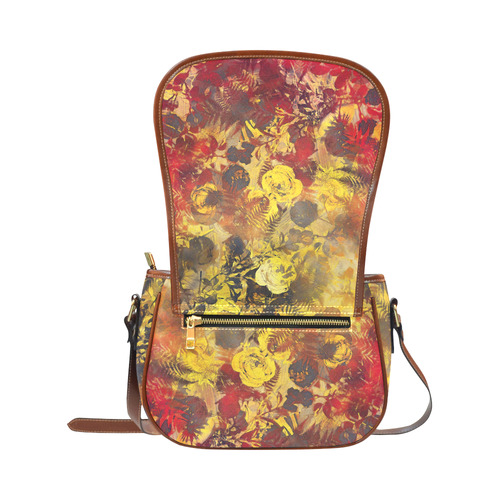 flowers Saddle Bag/Large (Model 1649)