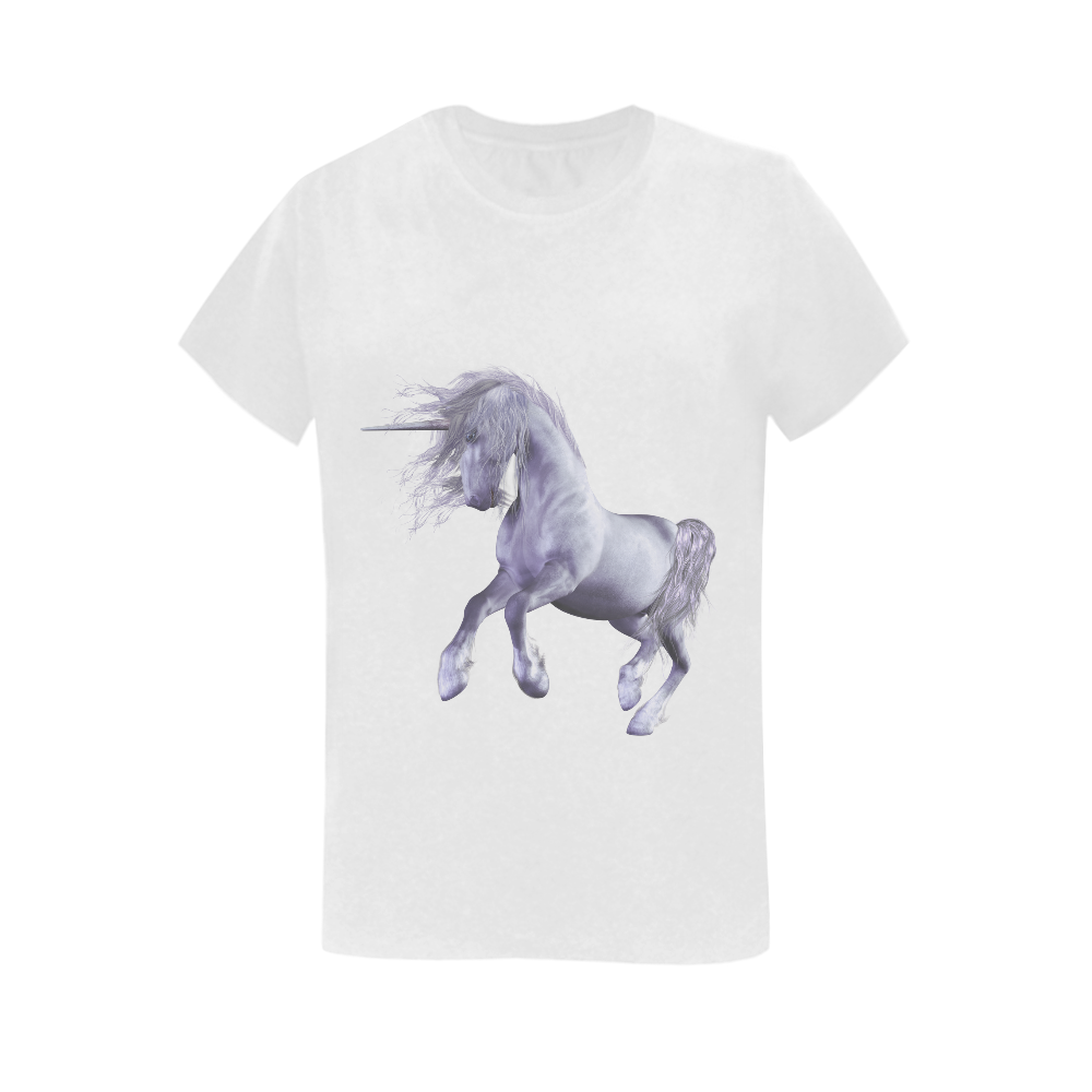 A dreamlike unicorn wades through the water Women's T-Shirt in USA Size (Two Sides Printing)