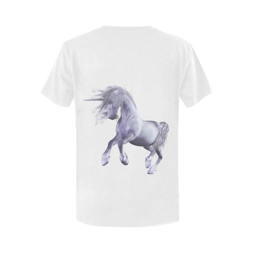 A dreamlike unicorn wades through the water Women's T-Shirt in USA Size (Two Sides Printing)
