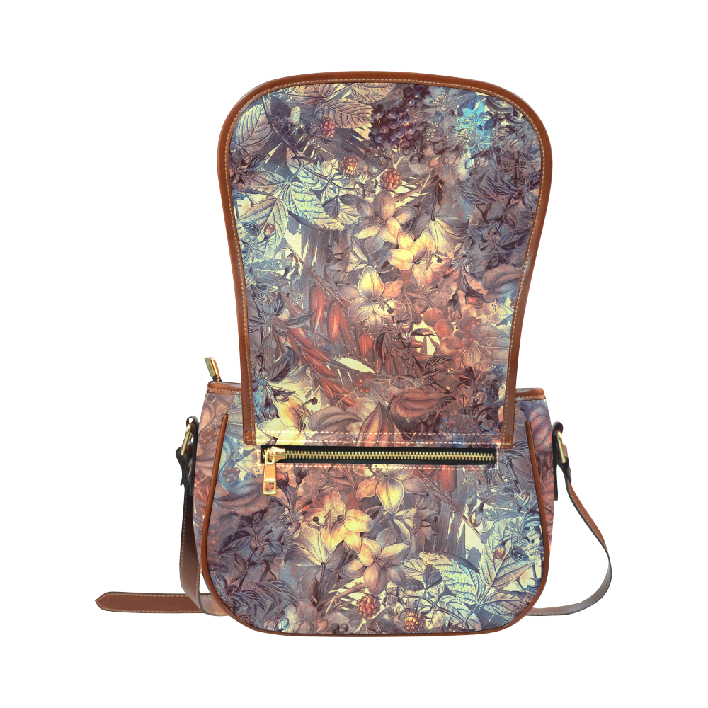 flowers Saddle Bag/Large (Model 1649)