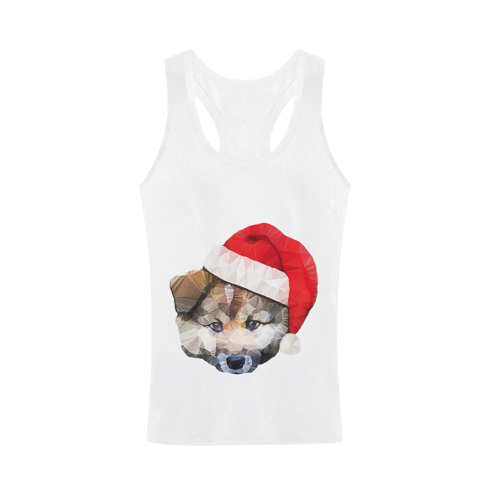 christmas santa dog Men's I-shaped Tank Top (Model T32)