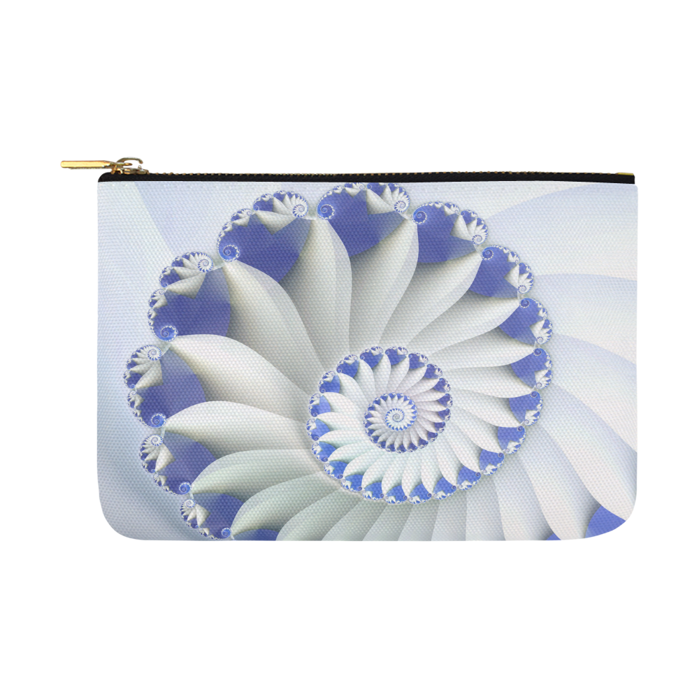 Blue Sea Shell Beautiful Fractal Art Carry-All Pouch 12.5''x8.5''