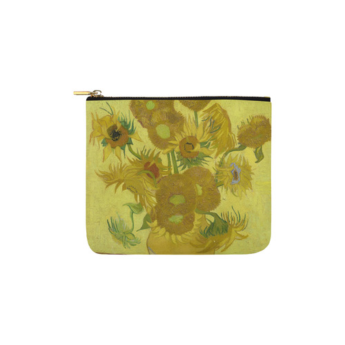 Van Gogh Sunflowers Floral Fine Art Carry-All Pouch 6''x5''