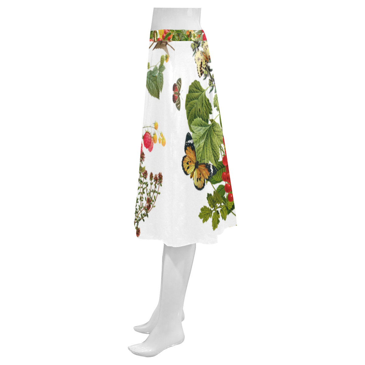 collage_the pilgrim_gloriasanchez Mnemosyne Women's Crepe Skirt (Model D16)