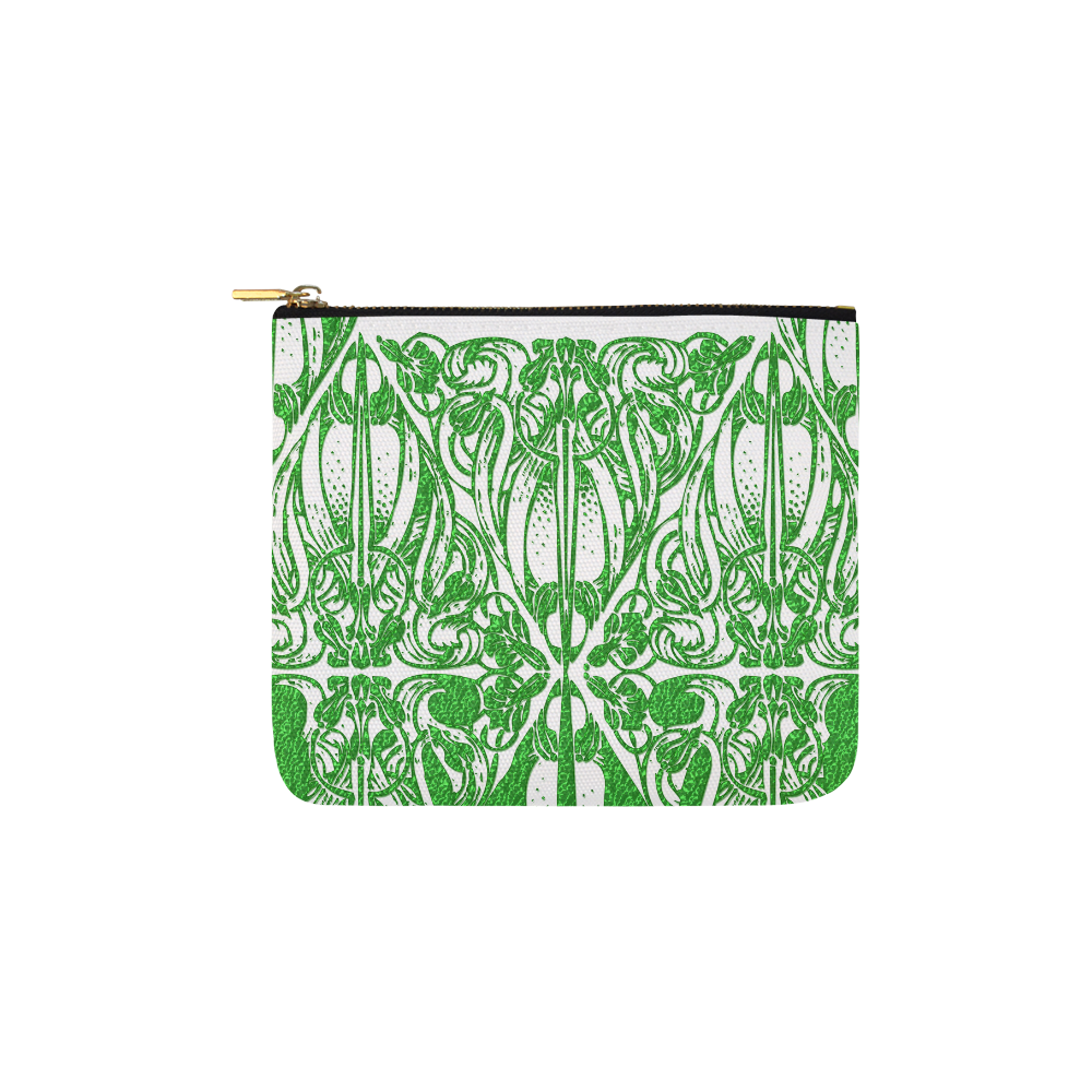 Lace Green Carry-All Pouch 6''x5''