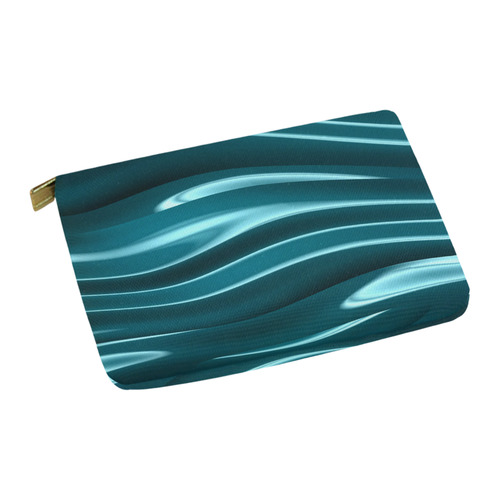 Blue Waves Fine Fractal Art Carry-All Pouch 12.5''x8.5''