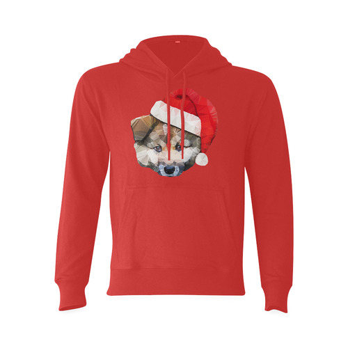 christmas santa dog Oceanus Hoodie Sweatshirt (Model H03)