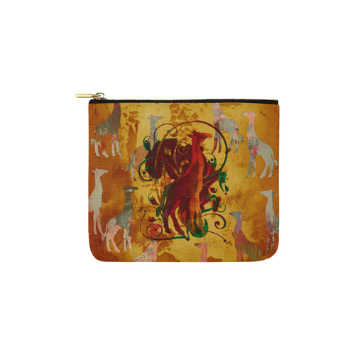 Magic Africa Giraffes Ornaments grunge Carry-All Pouch 6''x5''