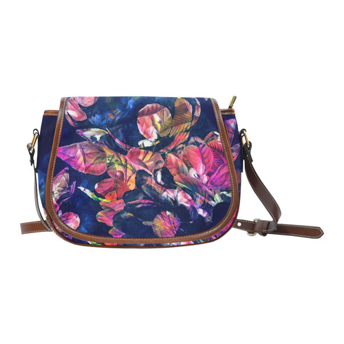 flowers Saddle Bag/Large (Model 1649)