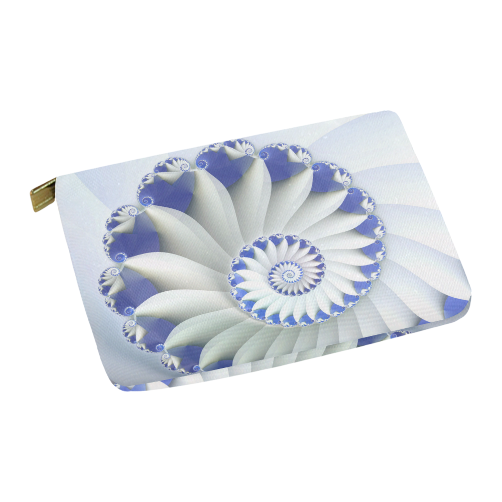 Blue Sea Shell Beautiful Fractal Art Carry-All Pouch 12.5''x8.5''