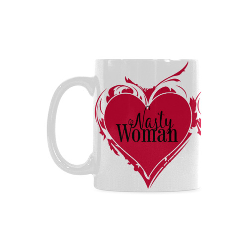 NASTY WOMAN ART HEART for powerwomen White Mug(11OZ)