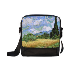 Van Gogh Wheat Field Cypresses Nature Landscape Crossbody Nylon Bags (Model 1633)