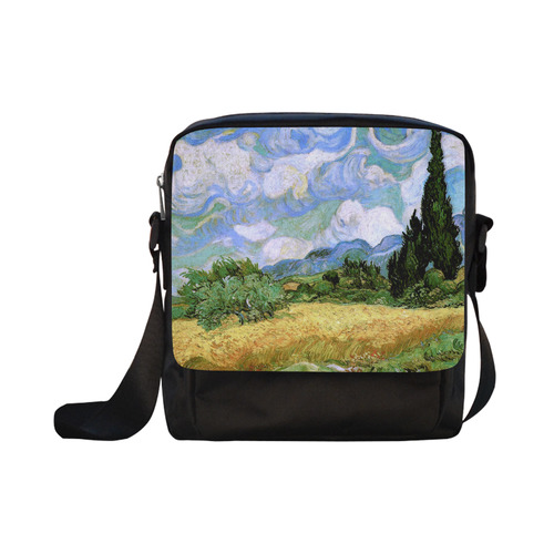 Van Gogh Wheat Field Cypresses Nature Landscape Crossbody Nylon Bags (Model 1633)
