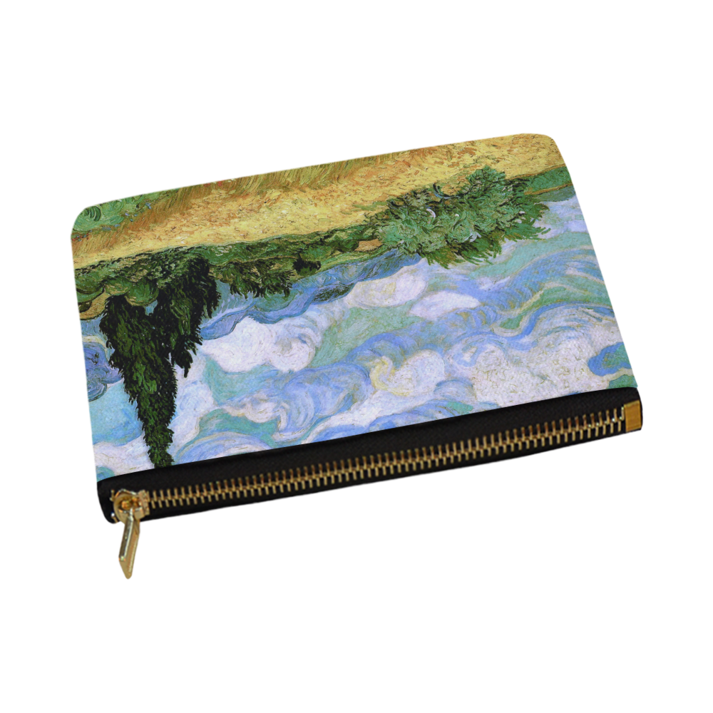 Van Gogh Wheat Field Cypresses Nature Landscape Carry-All Pouch 12.5''x8.5''