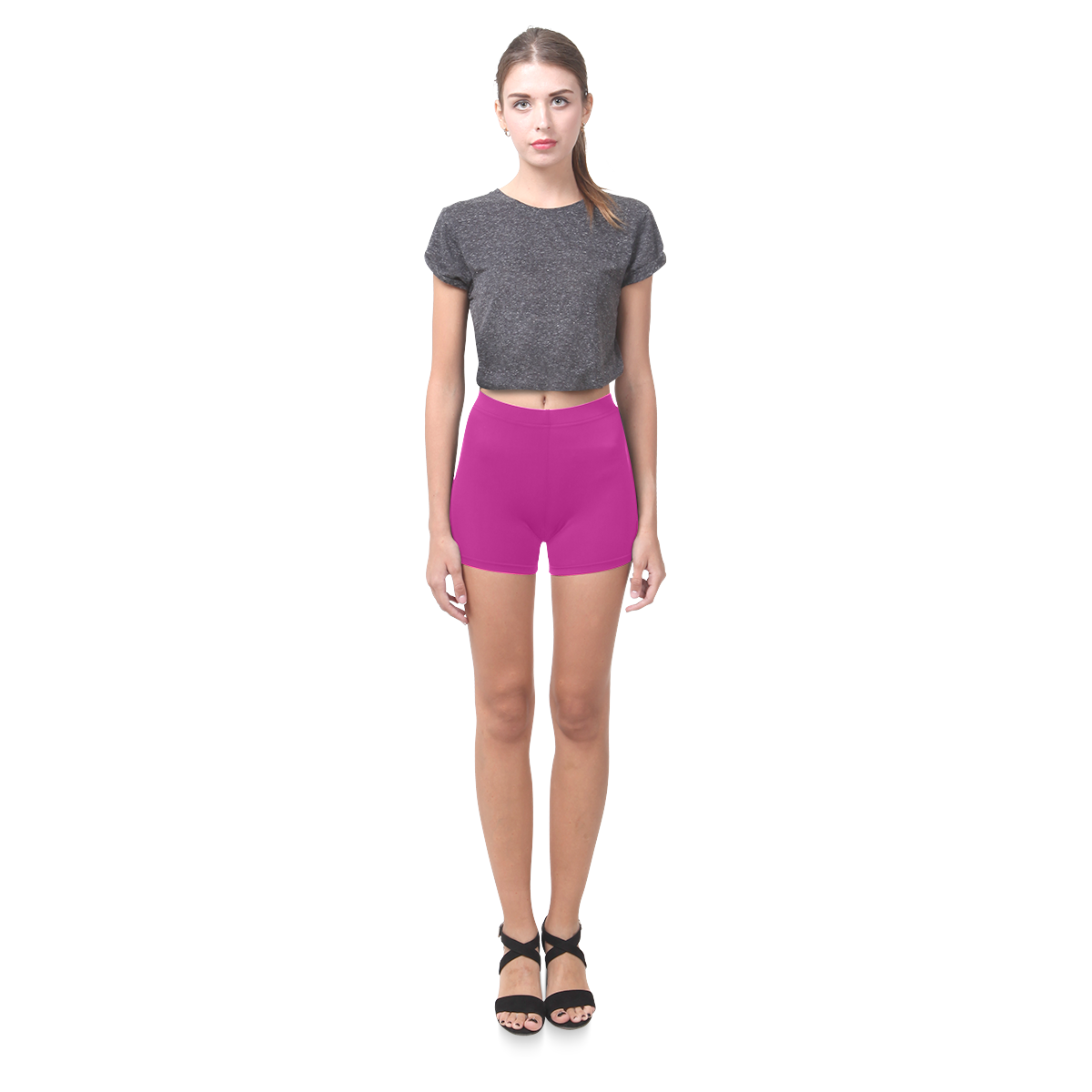 New designers short leggings : purple Briseis Skinny Shorts (Model L04)