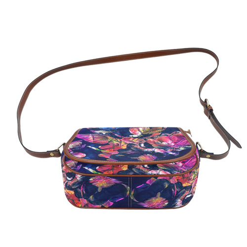 flowers Saddle Bag/Large (Model 1649)