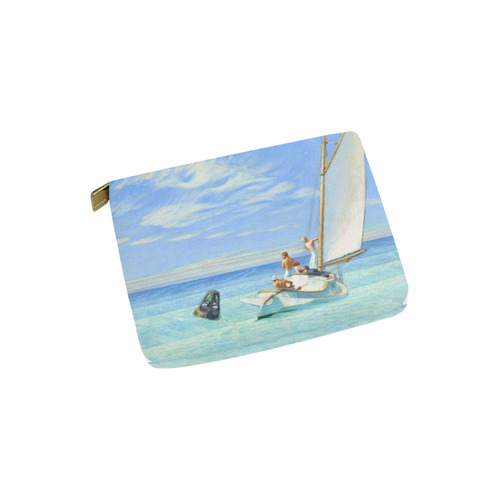 Edward Hopper Ground Swell Sail Boat Ocean Carry-All Pouch 6''x5''